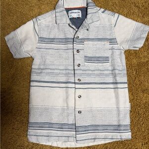 Sovereign Code Kids Button Down Shirt in Blue and White